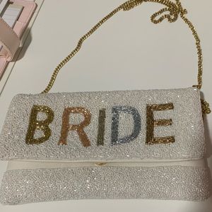 Bride beaded clutch